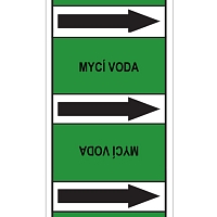 Značení potrubí, mycí voda